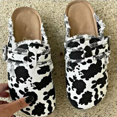 Flat Heel Round Toe Canvas Loafer Women's Vintage Clogs (Available in More Prints)