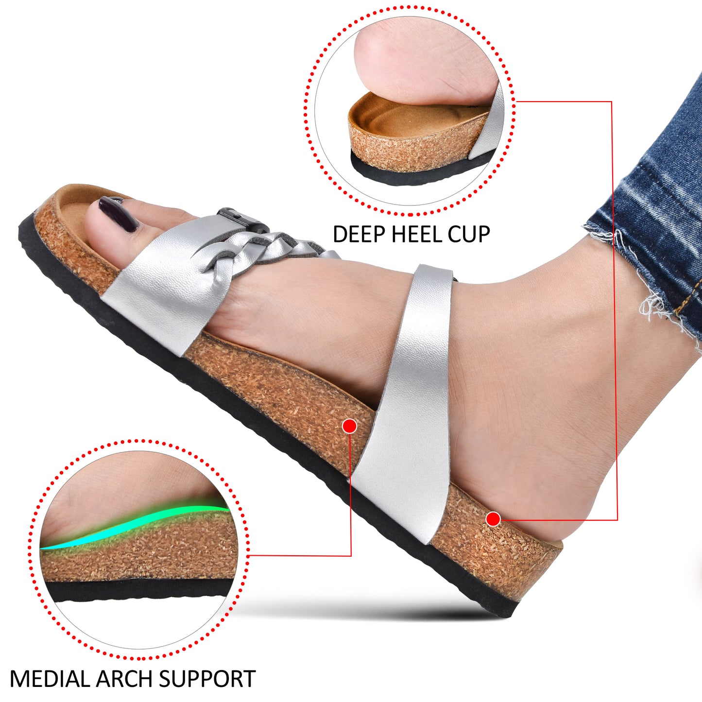 Aerothotic Viking Women's Arch Supportive Strappy Sandals (Available in 4 Colors)