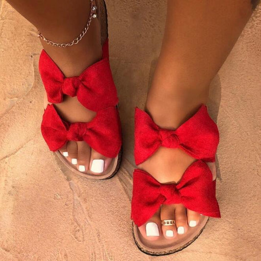 Leopard Women Open Toe Slide (Leopard, Red, Black)