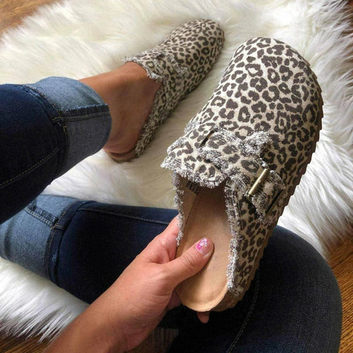 Flat Heel Round Toe Canvas Loafer Women's Vintage Clogs (Available in More Prints)