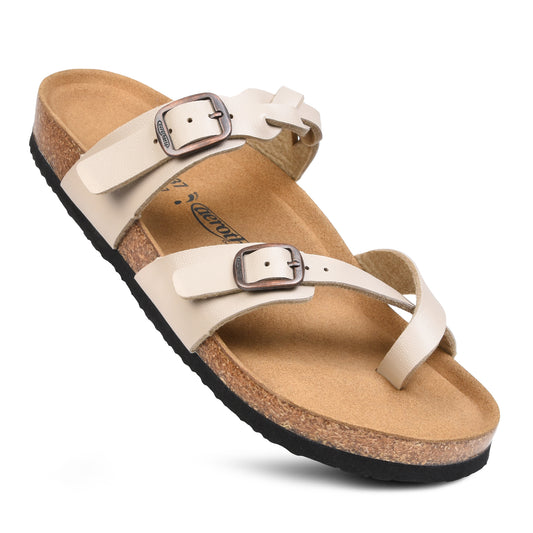 Aerothotic Irenic Women's Soft Footbed Strappy Slide Sandals (Available in 5 Colors)
